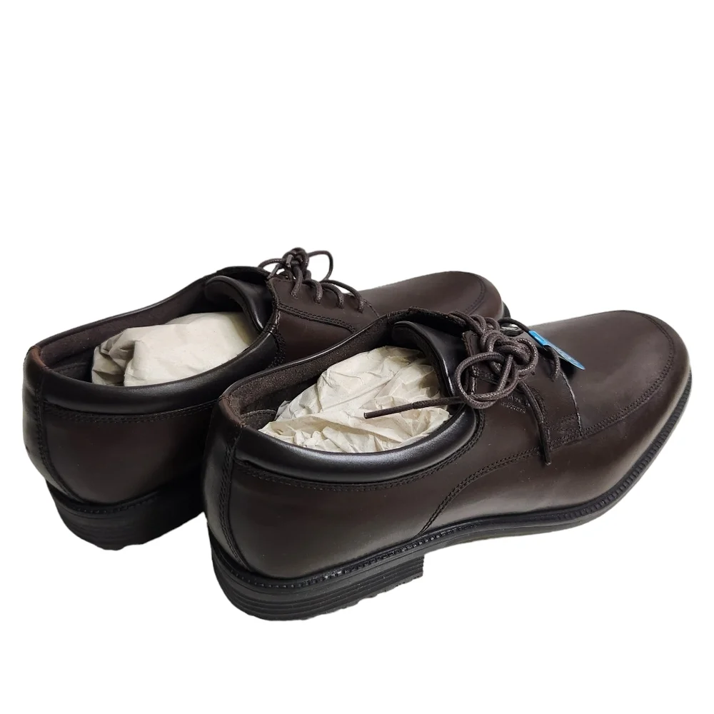 Rockport Brown Hydro Shield Water Proof Leather 7.5 Apron Toe Shoes
